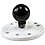 RAM Mount White Aluminum 1.0 inch Ball on 2.44 inch dia. Plate