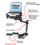 RAM Mount Ford F150 Dual Arm Laptop Vehicle Riser Mount