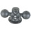 RAM Mount Dual 1.5 inch Ball Round Plate and 0.5 NPT Hole