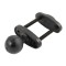 RAM Mount Square 1.5 inch Rail Clamp Base with 1.5 inch Ball