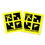 Geocaching Four Logo Yellow Sticker