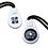 Geocaching White Compass Zipper Pull