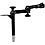 RAM Mount Tele-Pole 8 inch Long Male Flange Tube with Dual Swing Arm