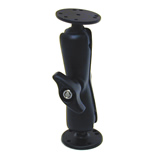 RAM Mount 4.63 inch Arm on Dual 2.5 inch Plate and Metal Knob