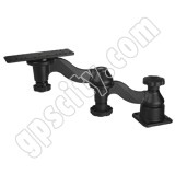 RAM Mount Horizontal Dual Bent Swing Arm with Post Plate