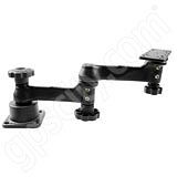 RAM Mount Horizontal Dual Straight Swing Arm with Post Plate