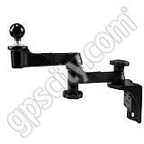RAM Mount Vertical Base Dual Swing Arm with 1.5 inch Ball End RAM Mount Vertical Base Dual Swing Arm with 1.5 inch Ball End