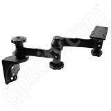 RAM Mount Vertical Dual Straight Swing Arm with Post Plate