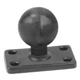RAM Mount Rectangular 1.5 x 2 inch Plate with 1.5 inch Ball