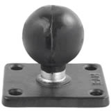 RAM Mount Rectangular 2 x 2 inch Plate with 1.5 inch Ball