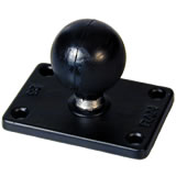 RAM Mount Rectangular 2 x 3 inch Plate with 1.5 inch Ball