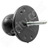 RAM Mount Round Plate with Wood Screw Base and 1.5 inch Ball