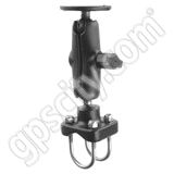 RAM Mount Dual Stainless Steel U-Bolt Rail Base with Round Plate