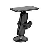 RAM Mount 2x4 inch Rectangular Plate on Round Plate Base