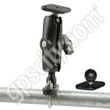 RAM Mount Dual Cradle Plate Zinc U-Bolt Mount 1 inch Ball