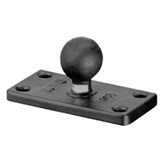 RAM Mount Rectangular 1.5 x 3 inch Plate on 1 inch Ball