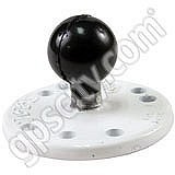 RAM Mount White Aluminum 1.0 inch Ball on 2.44 inch dia. Plate RAM Mount White Aluminum 1.0 inch Ball on 2.44 inch dia. Plate