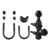 RAM Mount Motorcycle Zinc U-Bolt Handlebar Base with Double Ball