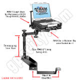 RAM Mount Chevrolet GMC CF29 Toughbook Vehicle Riser Laptop Mount