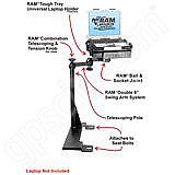 RAM Mount Ford Econoline Van Dual Arm Laptop Vehicle Mount