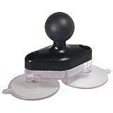 RAM Mount Dual Lite Suction Base with 1 inch Ball Plastic Plate RAM Mount Dual Lite Suction Base with 1 inch Ball Plastic Plate