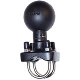 RAM Mount Double Stainless Steel Rail U-Bolt Base with 2.25 inch Ball