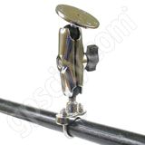RAM Mount Chrome Rail Base Round Plate Assembly RAM Mount Chrome Rail Base Round Plate Assembly