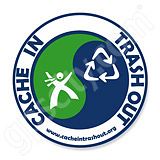 Geocaching CITO 3in Round Sticker