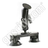 RAM Mount Dual Suction with 1.5in Ball System and Round Plate