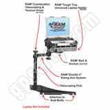 RAM Mount Chevrolet Impala Dual Arm Laptop Vehicle Mount 2006 RAM Mount Chevrolet Impala Dual Arm Laptop Vehicle Mount 2006