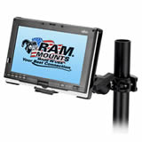 RAM Mount Fujitsu LifeBook P1610 Cradle on Round Pole Clamp Mount RAM Mount Fujitsu LifeBook P1610 Cradle on Round Pole Clamp Mount