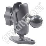 RAM Mount Short Arm with Side 1 inch Ball and Diamond Plate