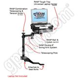 RAM Mount Jeep Wrangler Vehicle Laptop Mount RAM-VB-170-SW1 RAM Mount Jeep Wrangler Vehicle Laptop Mount RAM-VB-170-SW1