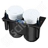 RAM Mount Console Plate 4 inch Dual Cup RAM-FP-CUP1F