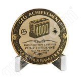 Geocaching Official 4000 Finds Geocoin Achievement Award Set