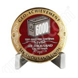 Geocaching Official 6000 Finds Geocoin Achievement Award