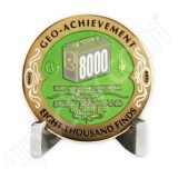 Geocaching Official 8000 Finds Geocoin Achievement Award
