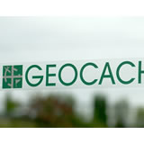 Geocaching Geo Decal Green Wide