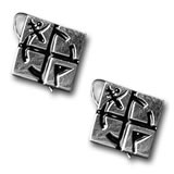 Geocaching Silver Earings Black