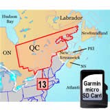 Garmin TOPO Canada South Quebec microSD Card - Region 13