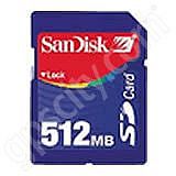 SanDisk 512MB Scure Digital Data Card
