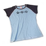 Geocaching Ladies Tech plus Nature Tee Sky Navy Small