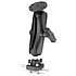 RAM Mount Aluminum 1.5'' Ball with 2.5'' dia Plate and Dual U-Bolt Rail Base