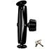 RAM Mount Aluminum Dual 2.5 inch Round Plate Long Lock Mount with 1.5 inch Ball