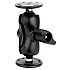 RAM Mount Aluminum 1.5'' Ball 2x 2.5'' dia Base with 2.25'' B Arm and Metal Knob