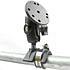RAM Mount Aluminum Strap Rail Base with Short Arm and 2.5'' Round Plate Assembly