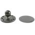 RAM Mount Aluminum Round 2.5 inch dia Plate with 1 inch Ball on Adhesive Disk