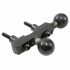 RAM Mount Aluminum Motorcycle Handle Mount Base with Permanent Double 1'' Ball