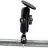 RAM Mount Aluminum Round Plate Zinc U-Bolt Mount with Plastic Arm