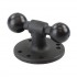 RAM Mount Aluminum Double 1'' Ball on 2.5'' dia Base